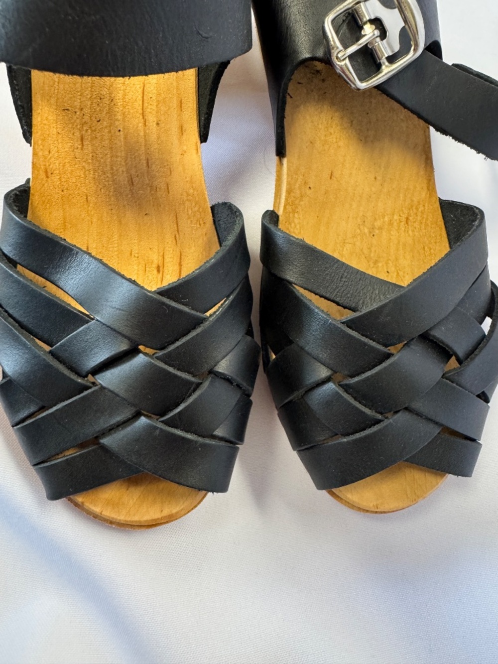 MIA Bety Woven Strap Leather Sandals Black Size 39 US 8 - Picture 6 of 13